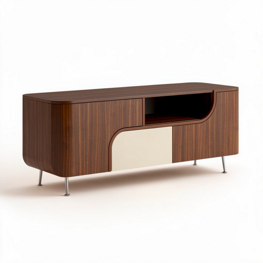 Meuble de télévision en bois avec espace de rangement 120 x 40 x 60cm